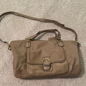 Coach Tan Leather Shoulder Bag